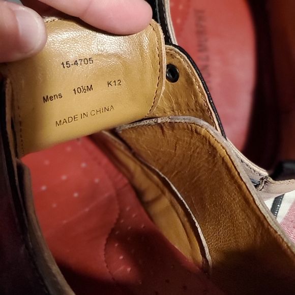 Johnston & Murphy Cap Toe Charcoal/Black 10.5 - Picture 7 of 7